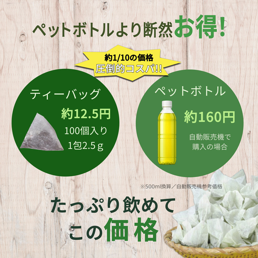 贅沢な深蒸し緑茶ティーバッグ 2.5g×100P