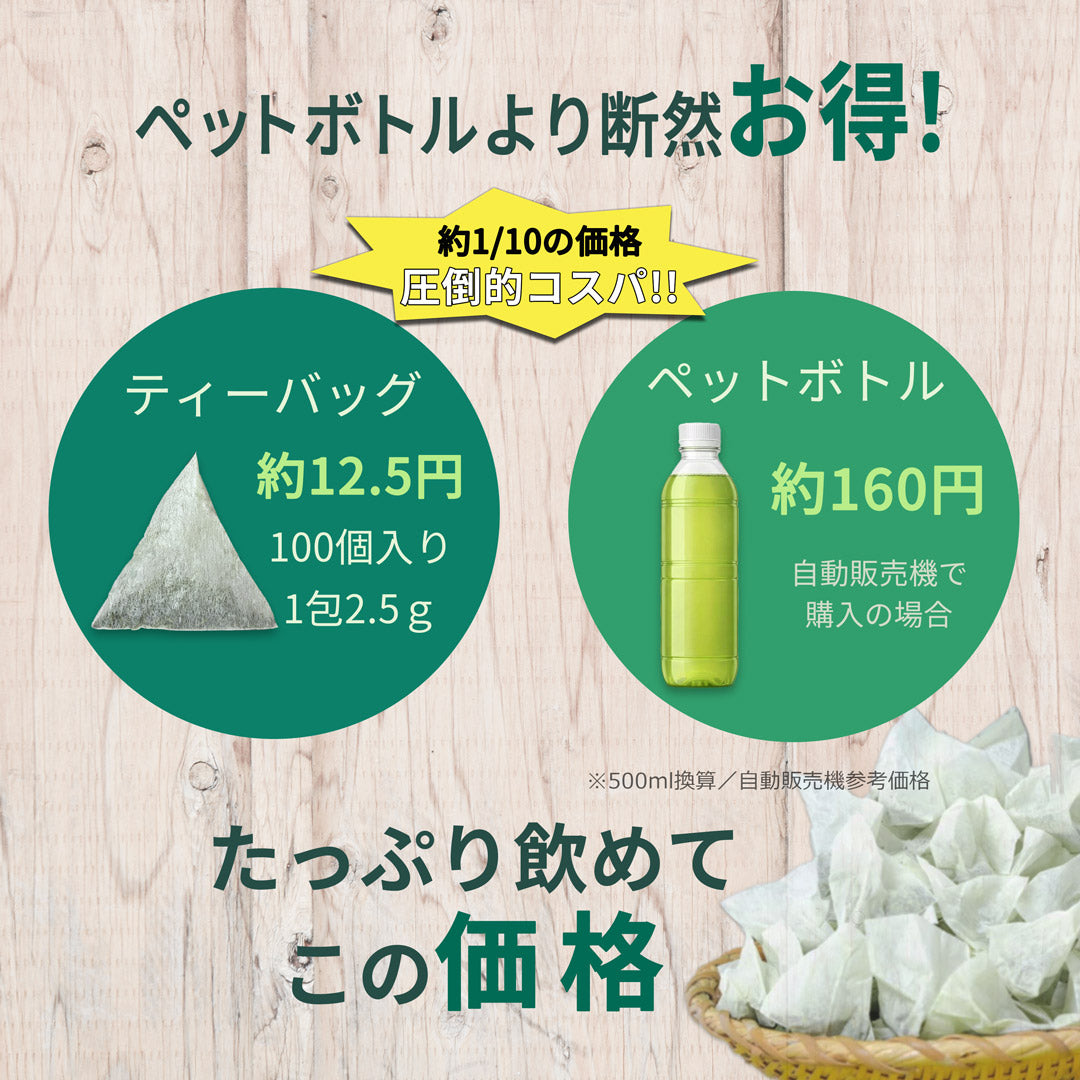 贅沢な抹茶入煎茶ティーバッグ 2.5g×100P